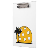 Pickleball Beach Sunset Klemmbrett (Links)