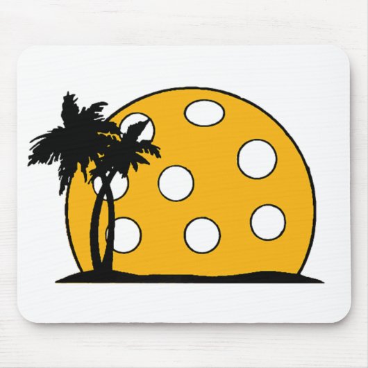 Pickleball Beach Sunset Mousepad (Vorne)