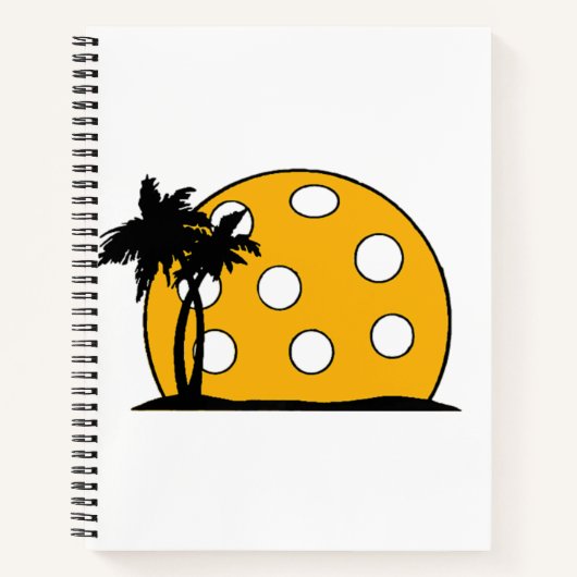 Pickleball Beach Sunset Notizblock (Vorderseite)