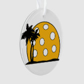 Pickleball Beach Sunset Ornament (Vorderseite)
