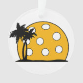 Pickleball Beach Sunset Ornament (Vorderseite)
