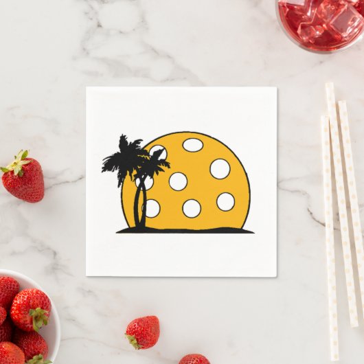 Pickleball Beach Sunset Serviette (Beispiel)