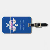 Pickleball Best Grandma Floral Paddle Gepäckanhänger (Vorderseite horizontal)