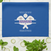 Pickleball Best Grandma Floral Paddle Geschirrtuch (Gefaltet)