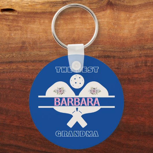 Pickleball Best Grandma Paddles Vorname Schlüsselanhänger (Vorderseite)