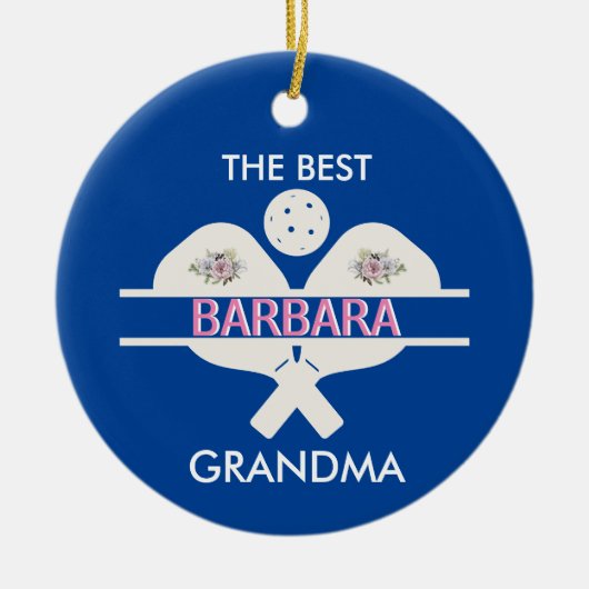 Pickleball Best Oma Custom Vorname Keramik Ornament (Vorne)