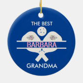 Pickleball Best Oma Custom Vorname Keramik Ornament (Hinten)