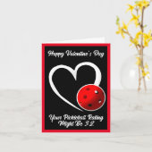 Pickleball Bewertung Valentine Heart Blue Pickleba Karte (Gelbe Blume)