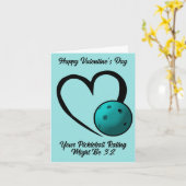 Pickleball Bewertung Valentine Heart Blue Pickleba Karte (Gelbe Blume)