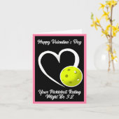 Pickleball-Bewertung Valentinherz Rosa und Gelb Karte (Gelbe Blume)