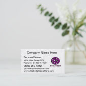 pickleball bewölkter lila Ball .png des Textes n Visitenkarte (Stehend Vorderseite)