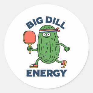 Pickleball - Big Dill Energy Runder Aufkleber