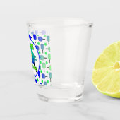 Pickleball Birthday Blue Green Paddle Ball Banging Schnapsglas (Rechts)