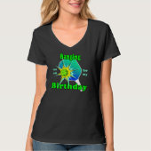 Pickleball Birthday Blue Green Paddle Ball Banging T-Shirt (Vorderseite)