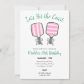 Pickleball Birthday Invite Einladung (Vorderseite)