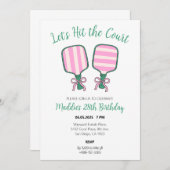 Pickleball Birthday Invite Einladung (Vorne/Hinten)