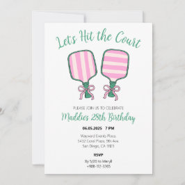 Pickleball Birthday Invite Einladung