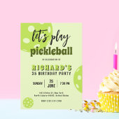 Pickleball Birthday Limon Pickleball Sports Party Einladung