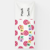 Pickleball Birthday Party Banner (Vertikal)