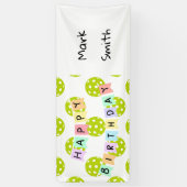 Pickleball Birthday Party Banner (Vertikal)