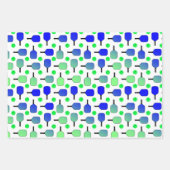 Pickleball Birthday Party Blue und Green Gift Geschenkpapier Set (Vorderseite)