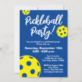 Pickleball Birthday Party-Einladungsvorlage Einladung (Vorderseite)
