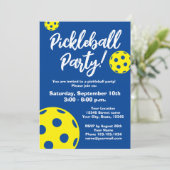 Pickleball Birthday Party-Einladungsvorlage Einladung (Stehend Vorderseite)