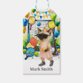 Pickleball Birthday Party Geschenkanhänger (Vorderseite)