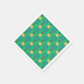 Pickleball Birthday Party Green Serviette (Ecke)