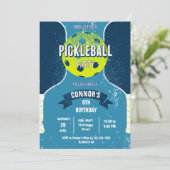 Pickleball Birthday Party Invitation Einladung (Stehend Vorderseite)