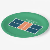 Pickleball Birthday Party Pappteller (Schrägansicht)