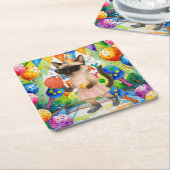 Pickleball Birthday Party Rechteckiger Pappuntersetzer (angewinkelt)