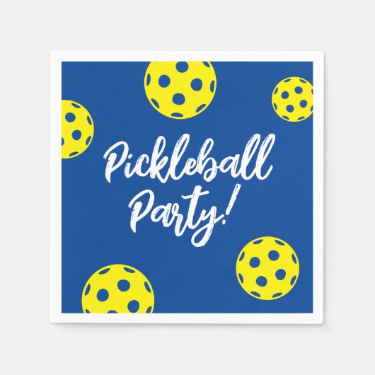 Pickleball Birthday Party Servietten (Vorderseite)