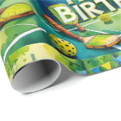 Pickleball Birthday Party thematisch Geschenkpapier (Rolleneckpunkt)