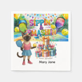 Pickleball Birthday Party thematisch Serviette (Vorderseite)