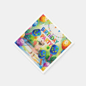 Pickleball Birthday Party thematisch Serviette (Ecke)