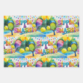 Pickleball Birthday themed Geschenkpapier Set (Vorderseite 3)