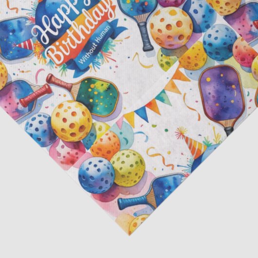 Pickleball Birthday themed Seidenpapier (Detail)