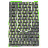 Pickleball 'bis die Straßenlaternen auf Grau komme Mittlere Geschenktüte (Rückseite)