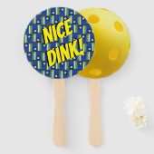 Pickleball 'bis die Straßenlaternen kommen, blau Fächer (Vorne und Hinten)