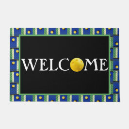 Pickleball 'bis die Straßenlaternen kommen! Blau Fußmatte