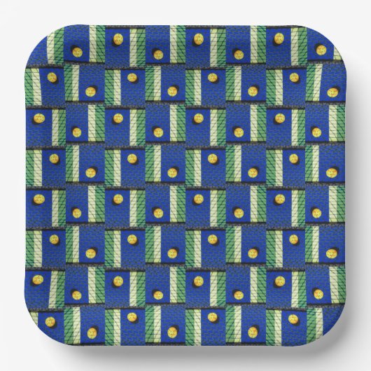 Pickleball 'bis die Straßenlaternen kommen, blau Pappteller (Vorderseite)