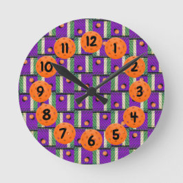 Pickleball 'bis die Straßenlaternen Lila kommen Runde Wanduhr