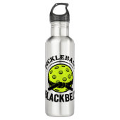 Pickleball Blackbelt - Funny Pickleball Master Edelstahlflasche (Vorderseite)