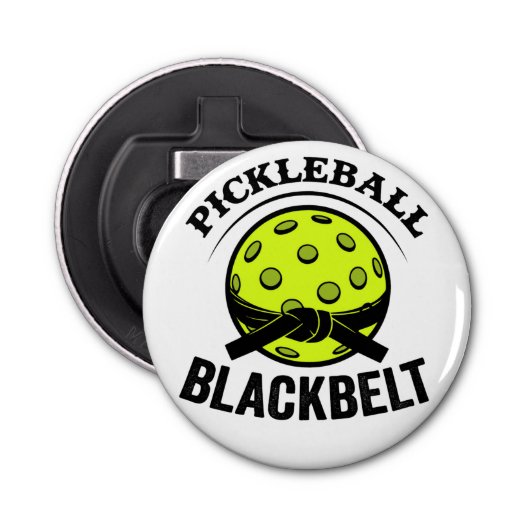 Pickleball Blackbelt - Funny Pickleball Master Flaschenöffner (Vorderseite)