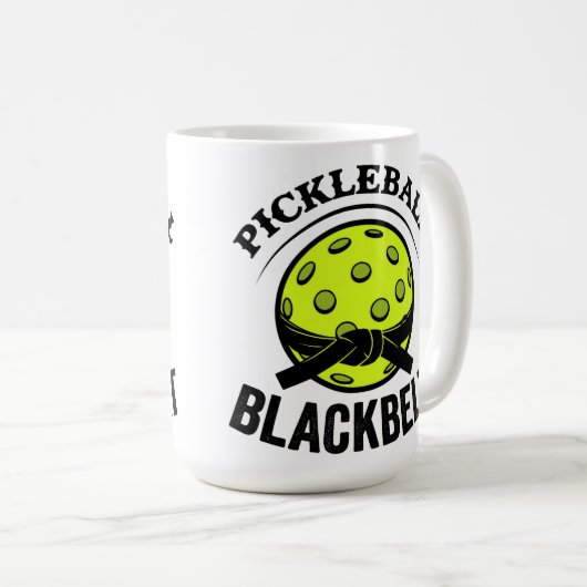 Pickleball Blackbelt - Funny Pickleball Master Kaffeetasse (VorderseiteRechts)