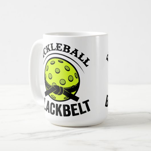 Pickleball Blackbelt - Funny Pickleball Master Kaffeetasse (Vorderseite Links)
