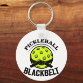 Pickleball Blackbelt - Funny Pickleball Master Schlüsselanhänger (Rückseite)