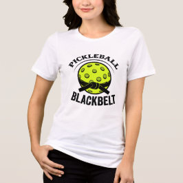 Pickleball Blackbelt - Funny Pickleball Master Tri-Blend Shirt