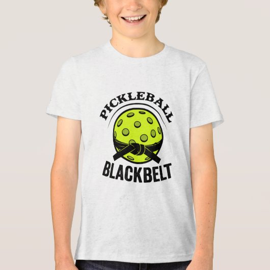Pickleball Blackbelt - Funny Pickleball Master Tri-Blend Shirt (Vorderseite)